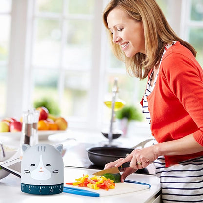 Kitchen Timer - Creative Cat Shape Digital Timer - High Quality Egg Timer - Portable BBQ Timer - V1188-MS101-01549-1