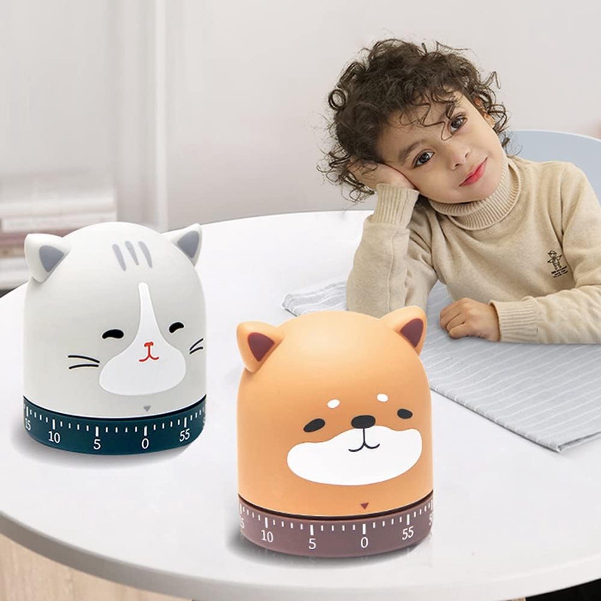 Kitchen Timer - Creative Cat Shape Digital Timer - High Quality Egg Timer - Portable BBQ Timer - V1188-MS101-01549-1