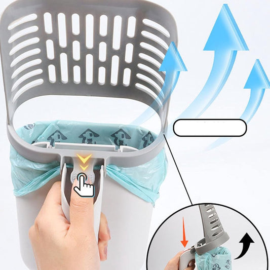 Cat Litter Scoop with Collection Tray - Cleaning Cat Litter - Ergonomic - With 8 Rolls of Waste Bags - Holder V1188-MS101-01553-1