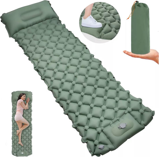 Self-Inflating Sleeping Mat - Self-Inflating with Built-in Foot Pump - 195x60x7 cm - Sleeping Mat - Small V1188-MS101-01564-1