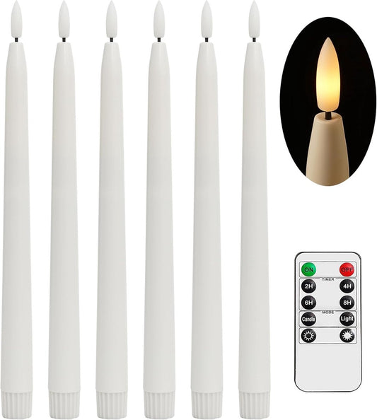 Candles - 6-piece - LED - candle - Halloween - Tea lights - Wax lights - with Remote Control - Moving Flame - V1188-MS101-01565-1