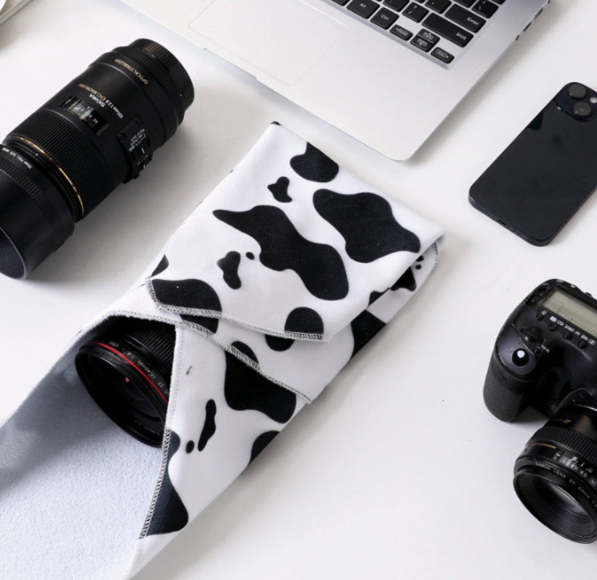 Self-Adhesive Protective Wrap for Camera Lens - Protective Wrap Anti-Scratch Dustproof Lens Wrap Cloth - V1188-MS101-01581-1