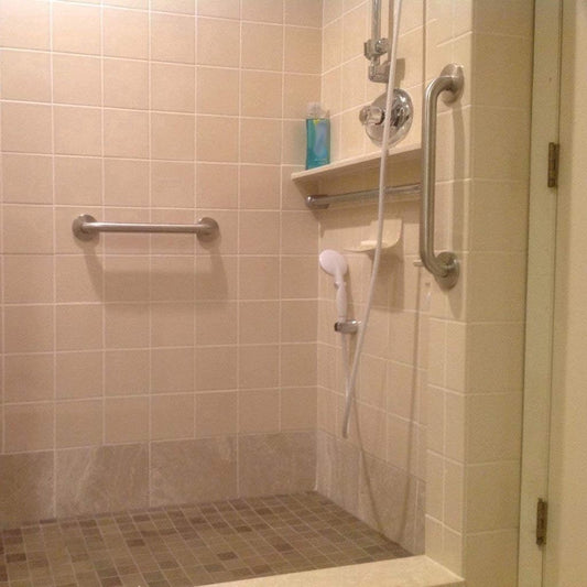 Wall Grab Bar - Extra Grip - 30cm - Handle / Wall Grip for Bathroom / Shower / Toilet - Toilet Grab Bar - V1188-MS101-01588-1