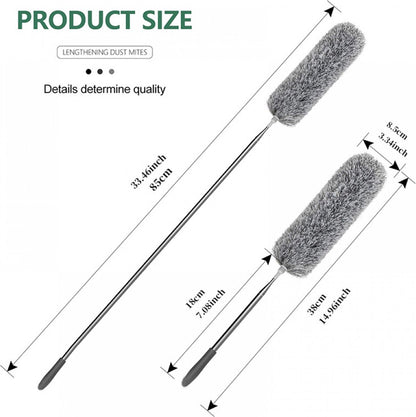 Telescopic Feather Duster - 5-Piece Cleaning Set - Feather Duster Extendable Up to 85 Cm - Cobweb Brush with V1188-MS101-01592-1