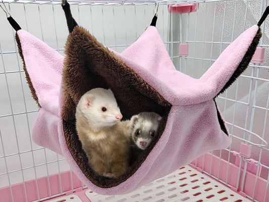 Hammock - 3 Pieces - Swing - Hamster Hammock - Rodent Cage - Rodent House - Rodent Hammock - Small Rodents - V1188-MS101-01595-1
