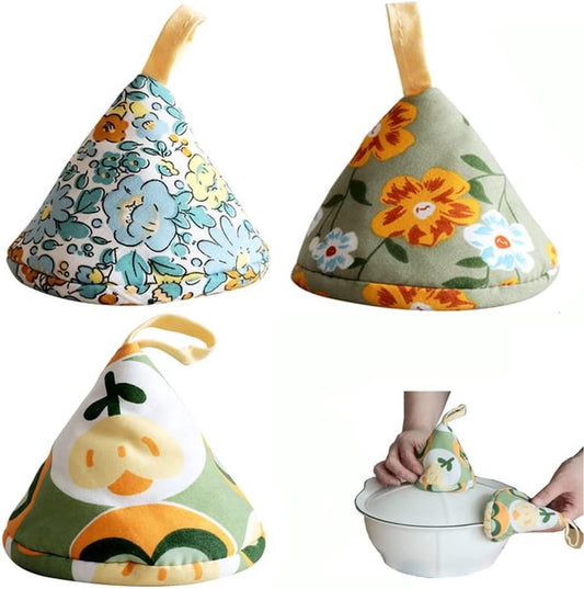 Heat-Resistant Pot Holder - 3 Pieces - Oven Mitt Glove - Anti-Hot Gloves - Microwave Glove - Pot Clips - V1188-MS101-01603-1