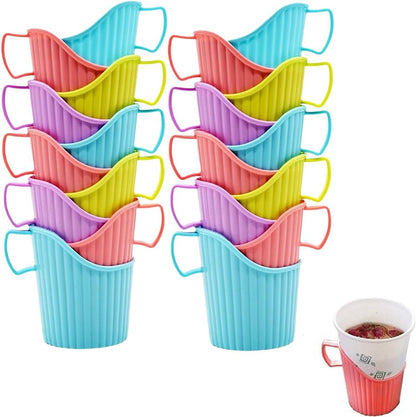 Cup Holders - 20 Pieces - Cup Holder - Burn Resistant - Heat Resistant Cup Cover Holder - Plastic - Stackable V1188-MS101-01609-1