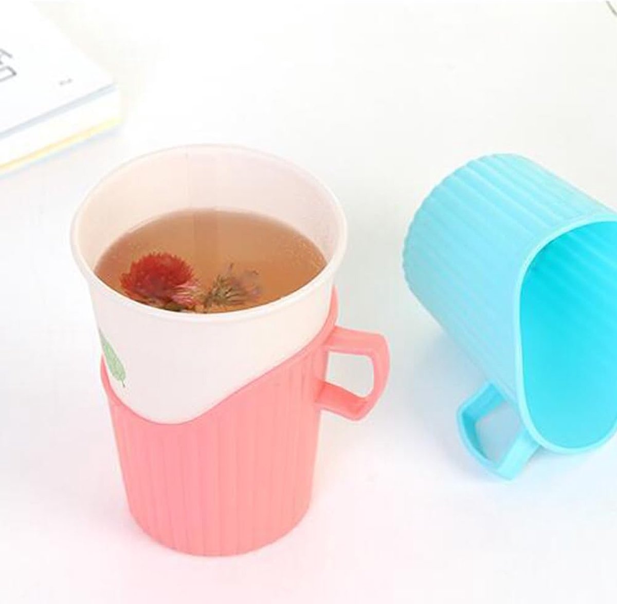 Cup Holders - 20 Pieces - Cup Holder - Burn Resistant - Heat Resistant Cup Cover Holder - Plastic - Stackable V1188-MS101-01609-1