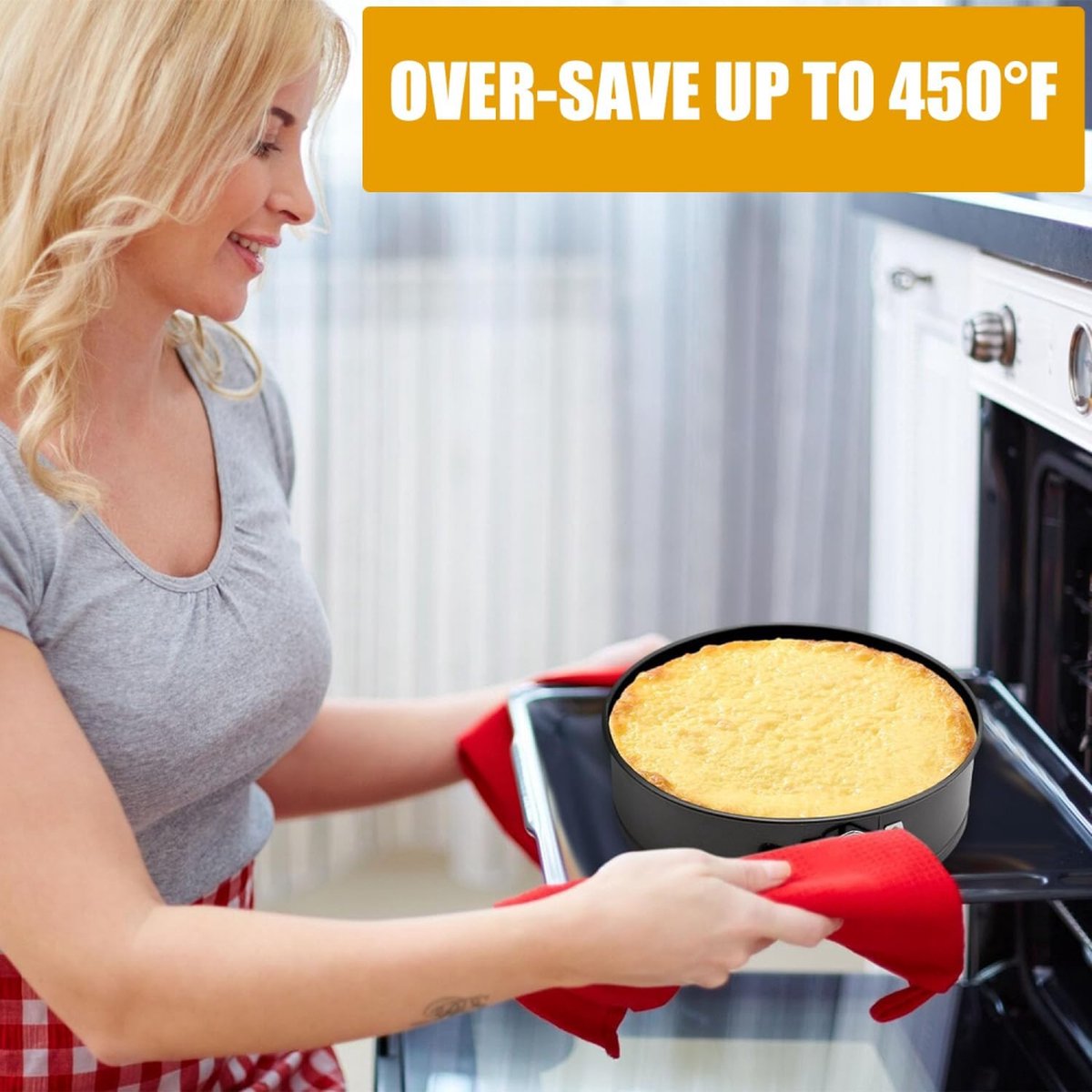 3-Piece Round Springform Set - Round Baking Tin - Cake Pan - Non-Stick Baking Pan - 20, 22 and 24cm - V1188-MS101-01624-1