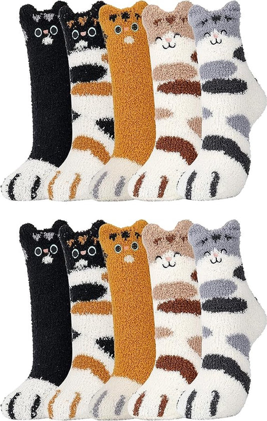 10 Pairs - Socks - Stockings - Socks - Funny Socks - Seamless - Men & Women - Thick - Warming Quality - Cat V1188-MS101-01630-1