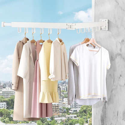 Foldable Wall Drying Rack - Foldable Wall Clothes Rack - Foldable Wall Clothes Rod - 2-Way Drying Rack - V1188-MS101-01639-1