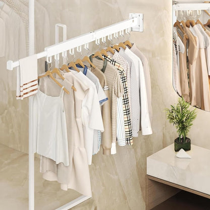 Foldable Wall Drying Rack - Foldable Wall Clothes Rack - Foldable Wall Clothes Rod - 2-Way Drying Rack - V1188-MS101-01639-1