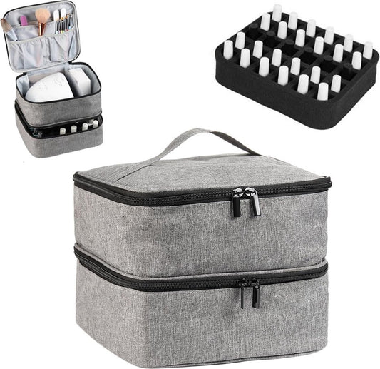 Nail Polish Case Organizer - Nail Case Bag - Nail Technician Bag - Nail Polish Carrying Case - UV Gel Polish V1188-MS101-01643-1