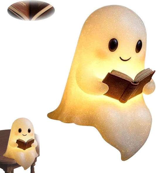 Halloween Cute Ghost Reading Lamp - Halloween Ghost Night Light - Halloween Decoration - Ghost Reading Book V1188-MS101-01645-1
