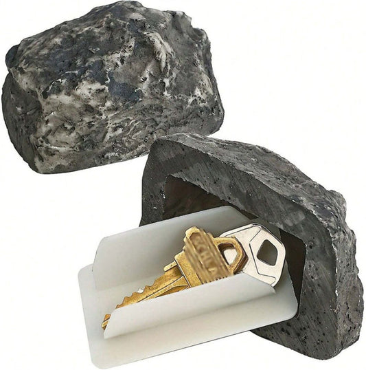 Fake Stone - Hollow Stone - Outdoor Hiding Place for House Keys - Plastic Fake Stone - Anti-Burglar - V1188-MS101-01659-1