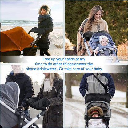 Stroller Glove Hand Warmer - Gloves for Strollers - Buggy Hand Warmer - Lined Gloves - Universal - Waterproof V1188-MS101-01665-1