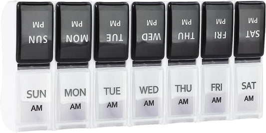7-Day Pill Box - Portable Medicine Box - Removable Pill Box - Strong Lock Pill Boxes - Medicine Organizer - V1188-MS101-01668-1