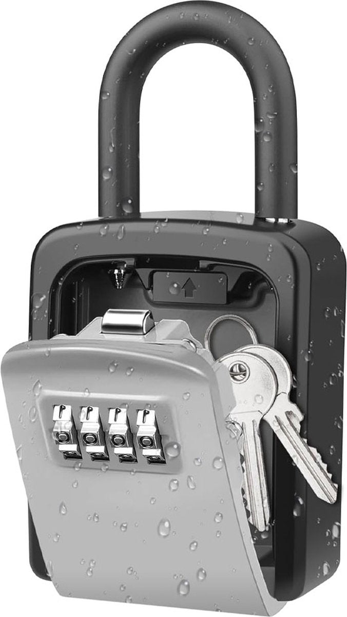 Outdoor/Indoor Key Safe - Small Key Safe with Code - Key Cabinet - Key Box - Small Safe with Combination Lock V1188-MS101-01673-1