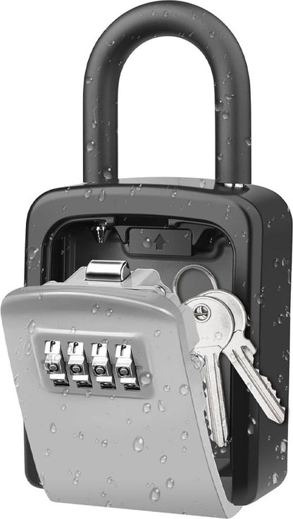 Outdoor/Indoor Key Safe - Small Key Safe with Code - Key Cabinet - Key Box - Small Safe with Combination Lock V1188-MS101-01673-1