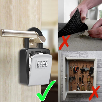 Outdoor/Indoor Key Safe - Small Key Safe with Code - Key Cabinet - Key Box - Small Safe with Combination Lock V1188-MS101-01673-1