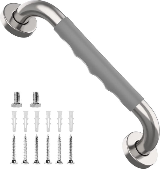 Wall Grab Bar - Extra Grip - Handle/Wall Grab Bar for Bathroom/Shower/Toilet - 30CM - Toilet Grab Bar - Bath V1188-MS101-01679-1