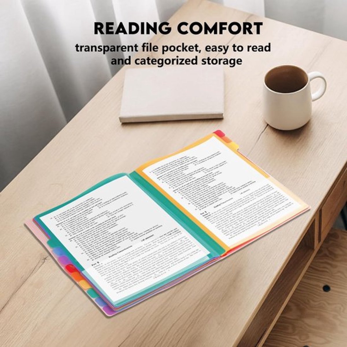 A4 Expandable Project Folder - A4 Sorting Folder - 12 Compartments - File Folder with Tabs - Compartment V1188-MS101-01681-1