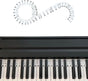 Removable Silicone Piano Stickers - 88 Keys - Key Guide - Keyboard Stickers - Reusable - Learn Music Notes V1188-MS101-01682-1
