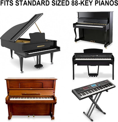 Removable Silicone Piano Stickers - 88 Keys - Key Guide - Keyboard Stickers - Reusable - Learn Music Notes V1188-MS101-01682-1