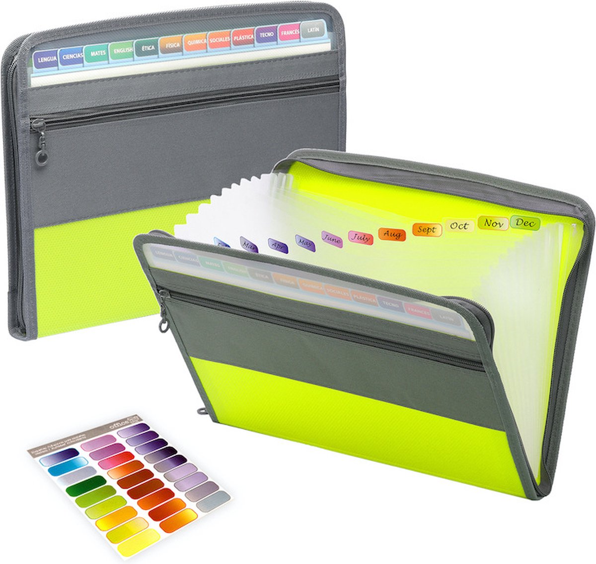Project Folder - A4 - Foldable File Folder with Tabs - 13 Compartments - Storage Folder/Sorting Folder - V1188-MS101-01684-1