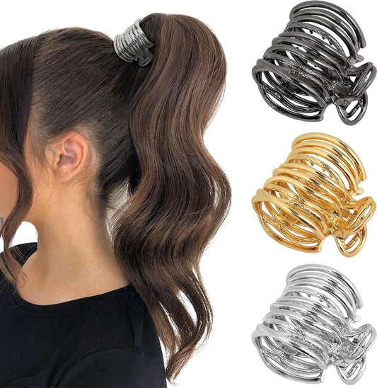 Hair Clips - 3 Pieces - Non-Slip Clips - Hair Clamp - Hairpin - Hairpins - Anti-Slip Clips - Girls' Hair V1188-MS101-01690-1