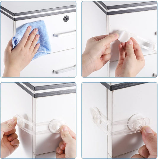 Child Locks for Cabinets - 8 Pieces - Drawer Lock - Cabinet Lock - Baby Safety - Baby Cabinet Security - V1188-MS101-01695-1