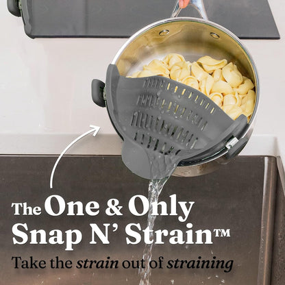 Silicone Colander - Kitchen Draining Lid - Draining Aid - Silicone - BPA Free - Safe Hands-Free Draining - V1188-MS101-01702-1
