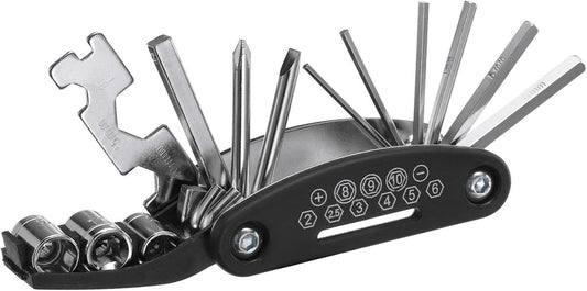 16-in-1 Bicycle Tool - Professional Bicycle Tool Set - Portable Foldable - Multifunctional Cycling Repair Kit V1188-MS101-01705-1