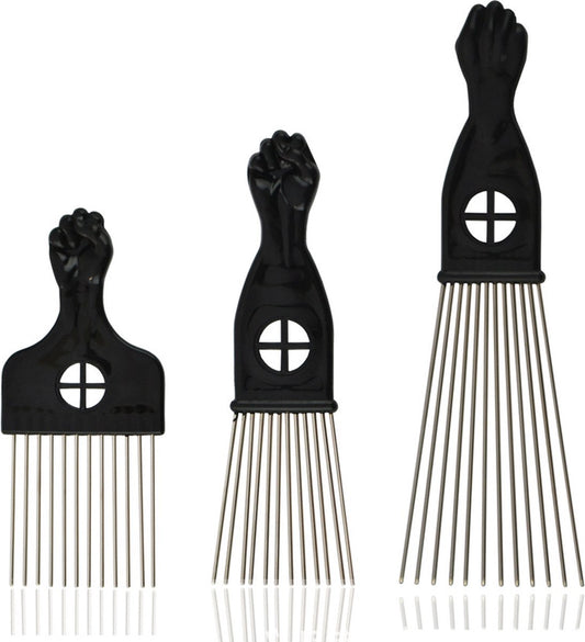 Comb - Afro Comb - Hairdresser's Comb - Styling Tool - Afro Comb - Afro Pick - Styling Afro Comb - 3 Sizes - V1188-MS101-01708-1