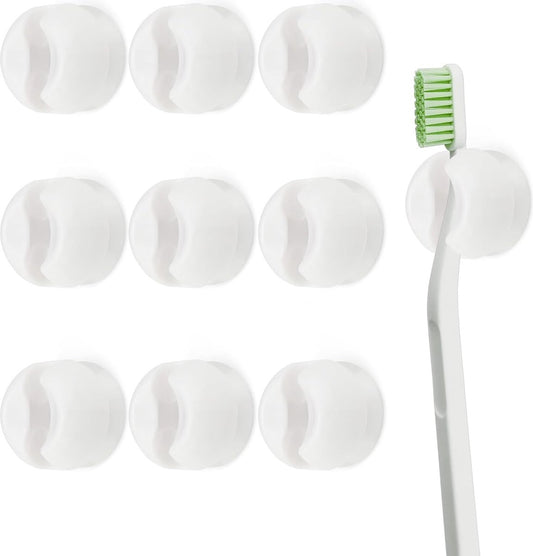 Toothbrush Holder - 10 Pieces - Holder - Bathroom - With Suction Cup - Washbasin - Shelf - Storage - Holder - V1188-MS101-01716-1