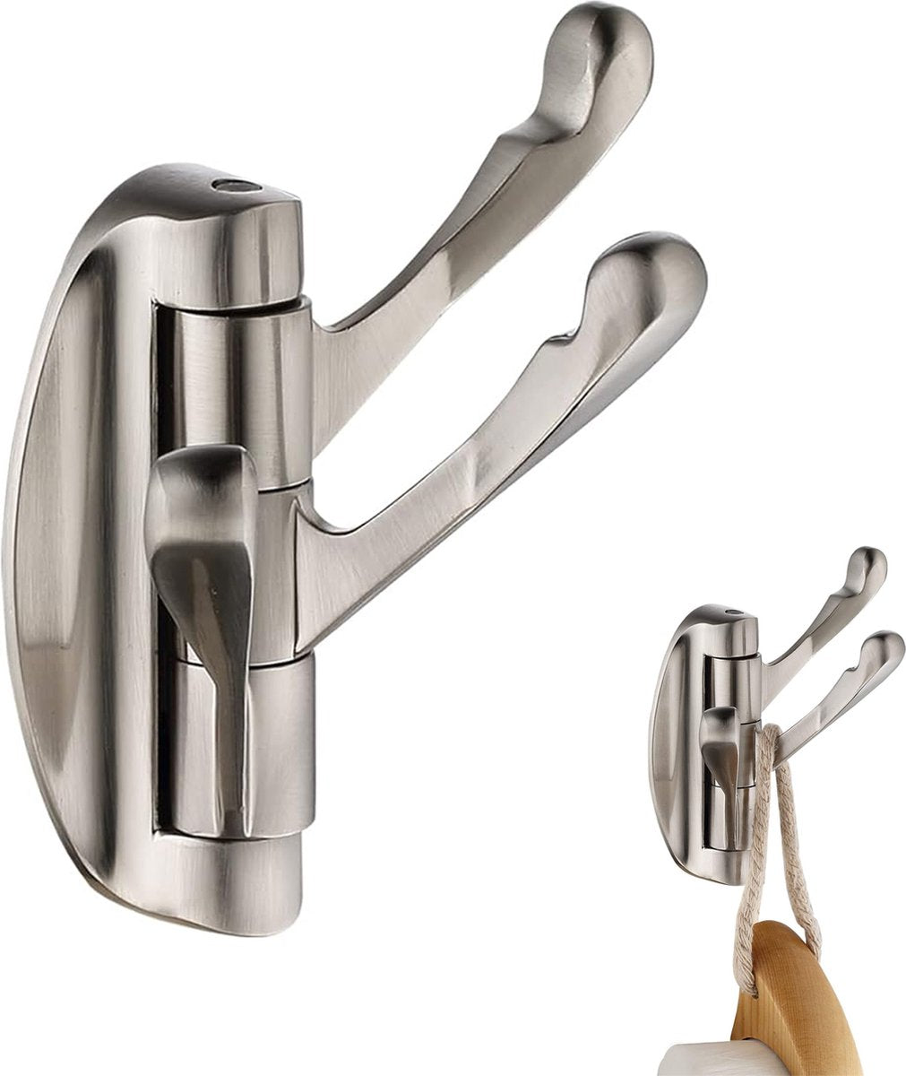 Wall Hook - Swivel Hooks - Foldable Towel Hook - Triple Hook - Hooks - Hanging Hooks - Wall Hook - Coat Hook V1188-MS101-01721-1
