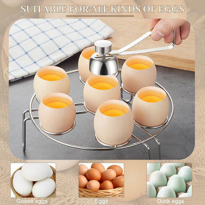 Eggshell Cutter - Stainless Steel - Eggshell Opener - Egg Beheader - Egg Topper - Egg Slicers - Egg Topper - V1188-MS101-01722-1