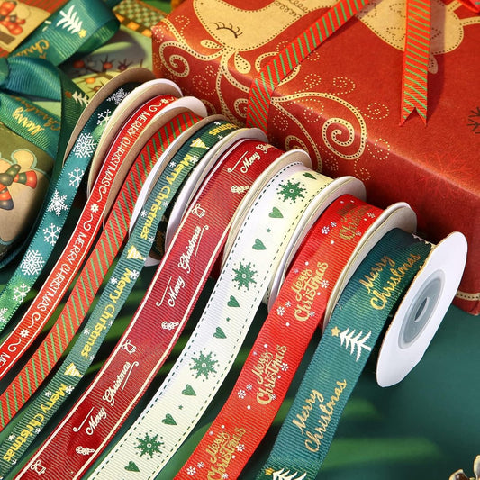 Rolls of Christmas Ribbons - Satin Ribbon Set - Gift Ribbons - Decorative Ribbon - Colorful Ribbons, Ribbon, V1188-MS101-01739-1