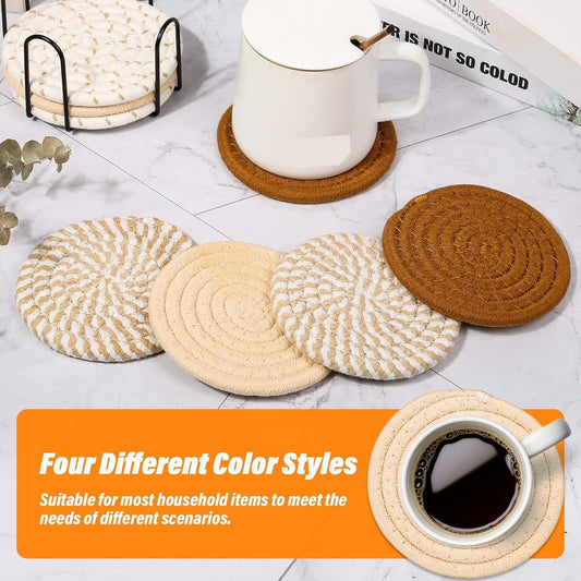 Coasters - 8-piece - Stylish Coasters - Coasters for Glasses - Coaster Set - Round Coaster Design - Anti-Slip V1188-MS101-01746-1