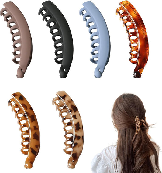 Hair Clip - 6 Pieces - Hair Clip - Hair Pin - Banana Clips - Large Hair Clip - Party - Small Hair Clips - V1188-MS101-01750-1