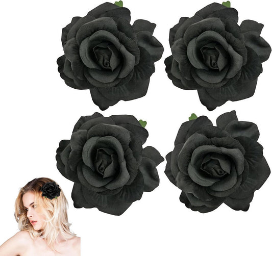 Luxury Hair Clips - 4 Premium Hair Clips - Flower Hair Clip - Women's Hairpins - Large Hair Clips - Hair Claw V1188-MS101-01755-1