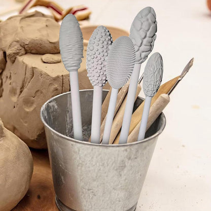 Clay Tools - 5-piece - Professional High Quality Pottery Modeling Modeling Set - Generic Clay Sculpture - V1188-MS101-01760-1