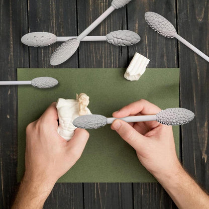 Clay Tools - 5-piece - Professional High Quality Pottery Modeling Modeling Set - Generic Clay Sculpture - V1188-MS101-01760-1