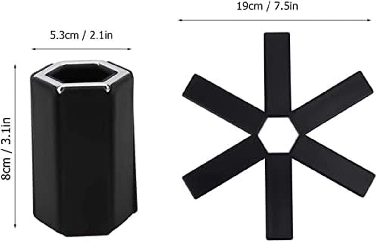 Pot Coaster - 4 Pieces - Coaster - Pot Holders - Pot Rack - Foldable - Heat Resistant - Non-Slip - Stylish V1188-MS101-01771-1