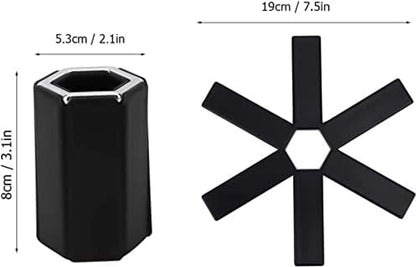 Pot Coaster - 4 Pieces - Coaster - Pot Holders - Pot Rack - Foldable - Heat Resistant - Non-Slip - Stylish V1188-MS101-01771-1