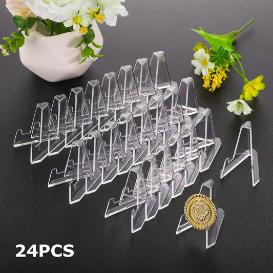 Coin Display - 24 Pieces - Coin Stand - Card Holder - Holder Suitable for Cards - Card Holder - Coin Stands - V1188-MS101-01779-1