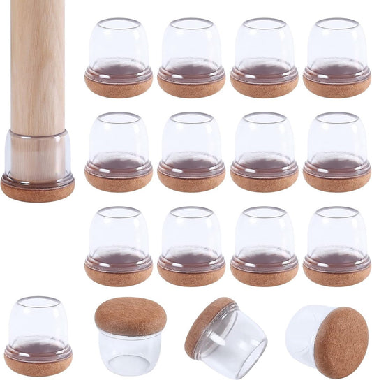 Stool Leg Protector - 16 Pieces - Chair Leg Caps - Chair Leg Covers - Chair Leg Floor Protectors - Felt V1188-MS101-01784-1