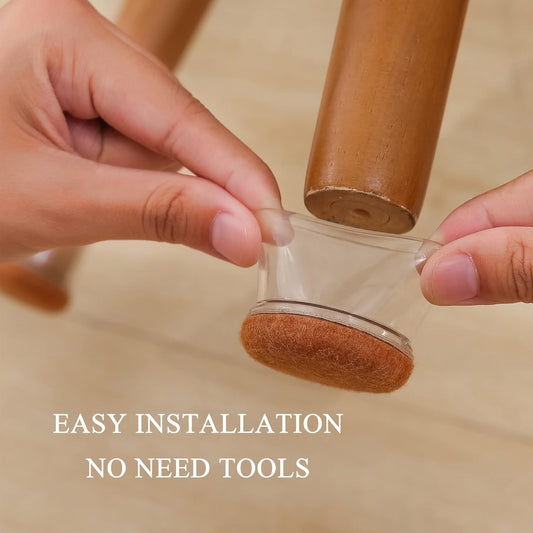 Stool Leg Protector - 16 Pieces - Chair Leg Caps - Chair Leg Covers - Chair Leg Floor Protectors - Felt V1188-MS101-01784-1