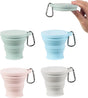 Foldable Cup - 4 Pieces - Pocket Cup - Silicone Cup - Pocket Cup - Travel Cup - Coffee / Tea Cup - 180 ml - V1188-MS101-01797-1