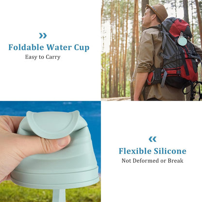 Foldable Cup - 4 Pieces - Pocket Cup - Silicone Cup - Pocket Cup - Travel Cup - Coffee / Tea Cup - 180 ml - V1188-MS101-01797-1